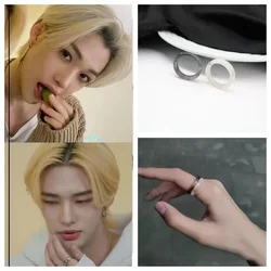 2024 Hallyu New Felix Same Ring Color Acrylic Ring Fashion Candy Color Transparent Resin Accessories Women's Jewelry