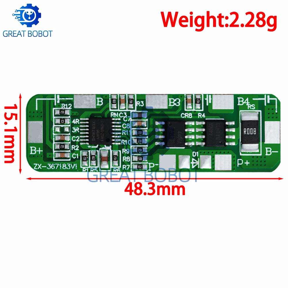 1 ~ 5 قطع BS للحماية الزائدة! 4S 4A-5A 18650 لوح حماية بطارية ليثيوم أيون 4 حزمة PCB BMS 4.25-4.35 فولت إلى 2.3-3.0 فولت #2
