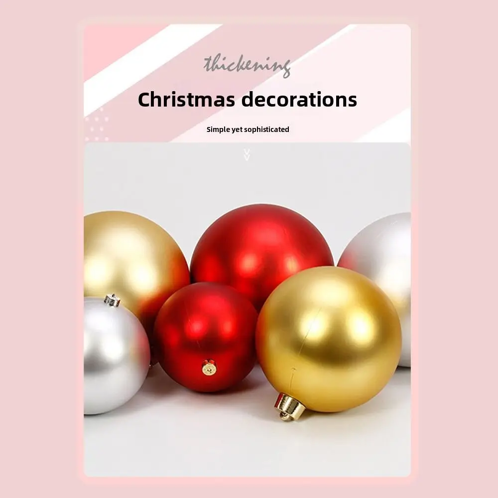 Festive Ornament 12/15/20CM Christmas Ball Matte Finish Ball Shape Matte Ball Ceiling Decoration New Year Season - view 5