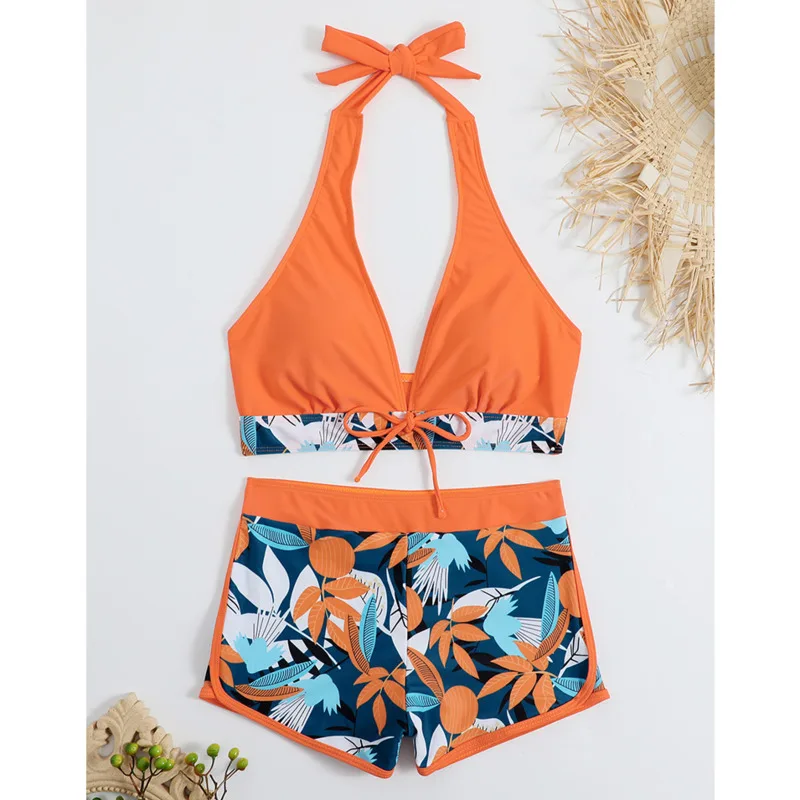 Summer 2023 Tankini Sets Women\'s Swimsuits Push Up Female Swimwear Sports Beach Wear Two-Piece Bathing Suits Pool Swimming Suit