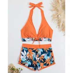 Summer 2023 Tankini Sets Women's Swimsuits Push Up Female Swimwear Sports Beach Wear Two-Piece Bathing Suits Pool Swimming Suit