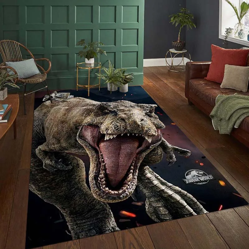 Dinosaurs Animals Rugs for Bedroom Home Decor Game Play Kids Girl&boys Room Decor Large Pad Non-Slip Play Area Living Room