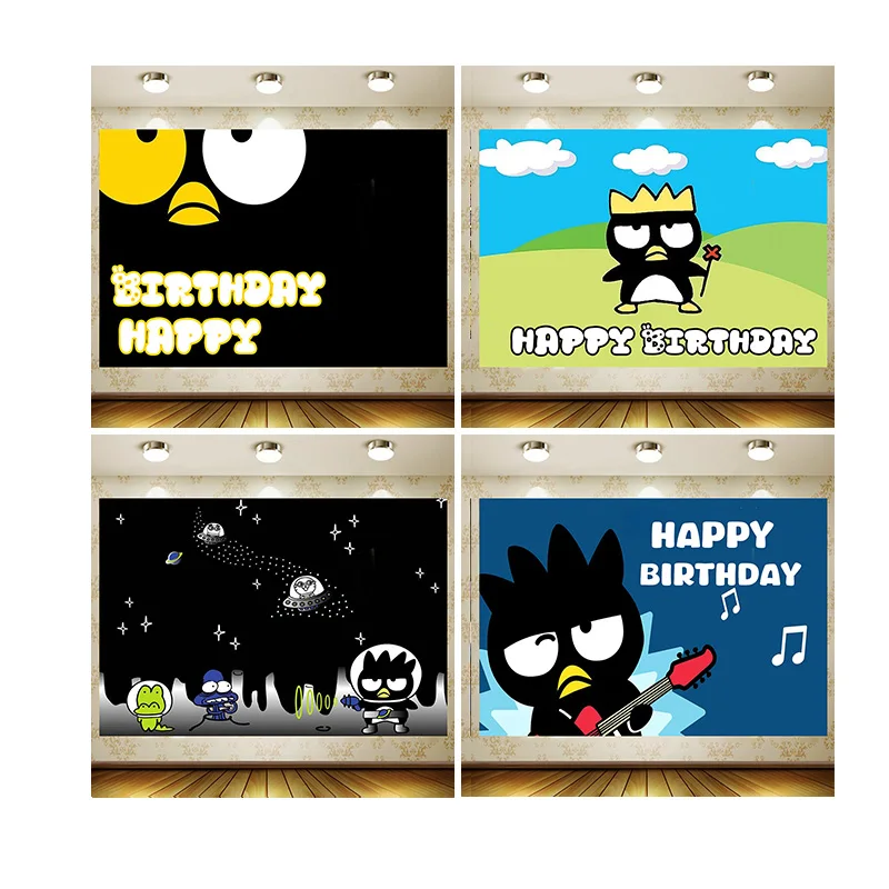 Badtz Maru1 Birthday SuppliesParty BannerKidCartoo Decoration Background Photography backdrop Baby Shower