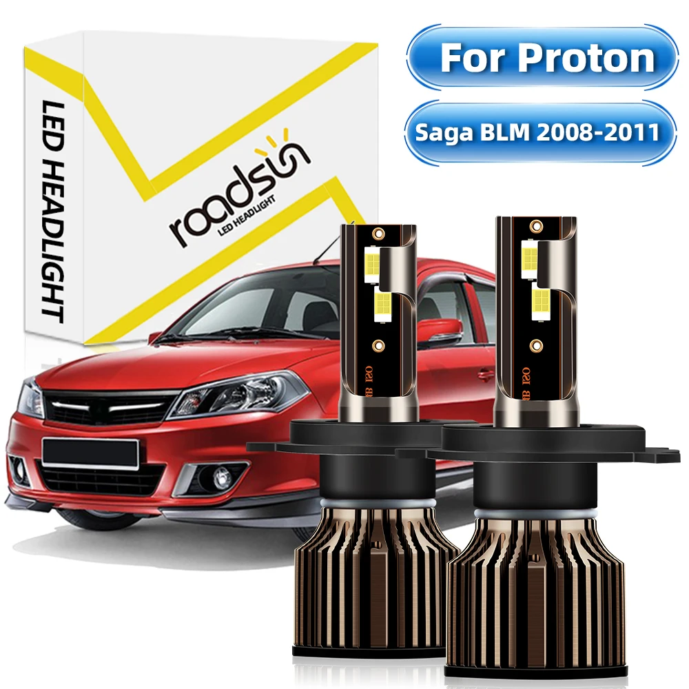 【For Proton Saga BLM 2008-2011】LED Headlight Bulbs H4 Hi-Lo Beam Headlamp 6500K White 23000LM 400% Super Bright Plug And Play