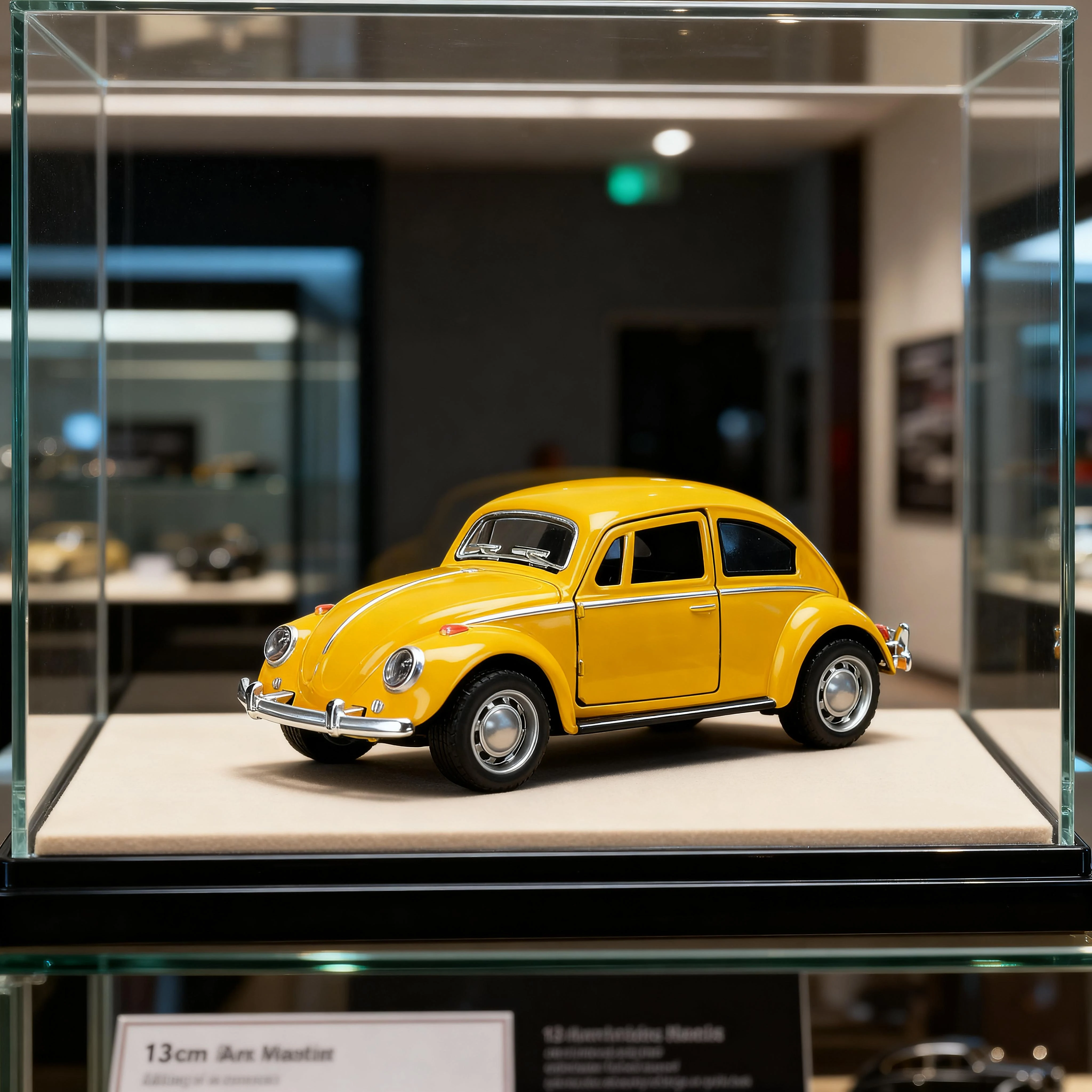 1 st 1:32 Vintage Kever Legering Model Auto Geel/Roze Deuropening Jongen Gift Kinderen Speelgoed Auto Desktop Vakantie Decor kerstcadeaus