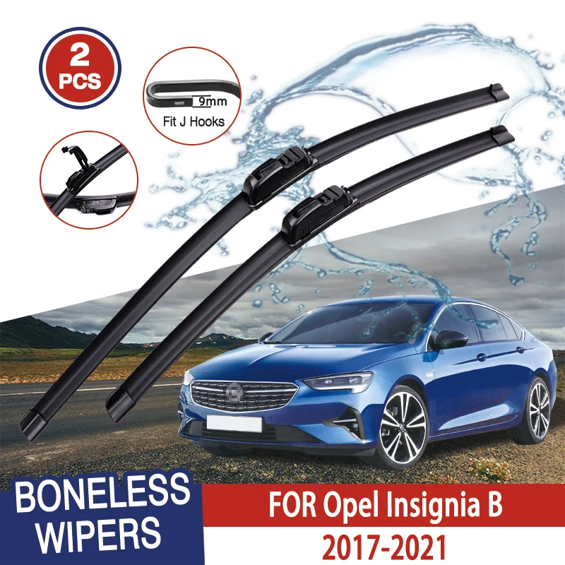Voor Opel Insignes B 2017-2021 Auto Ruitenwisser U-Type Zacht Rubber Frameloze Bracketloze Hd Auto Ruitenwissers 24 \