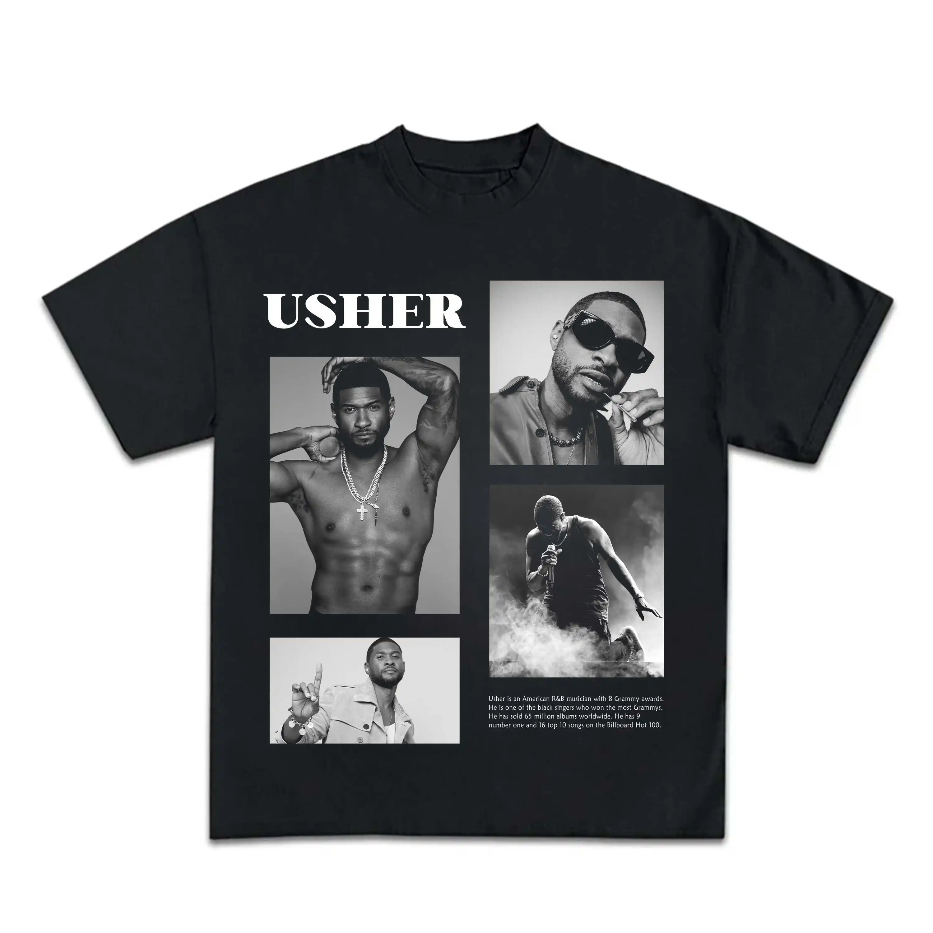 

Футболка Usher на Хэллоуин для женщин и мужчин, ретро, винтаж, 90-е, рэп, хип-хоп, вентилятор