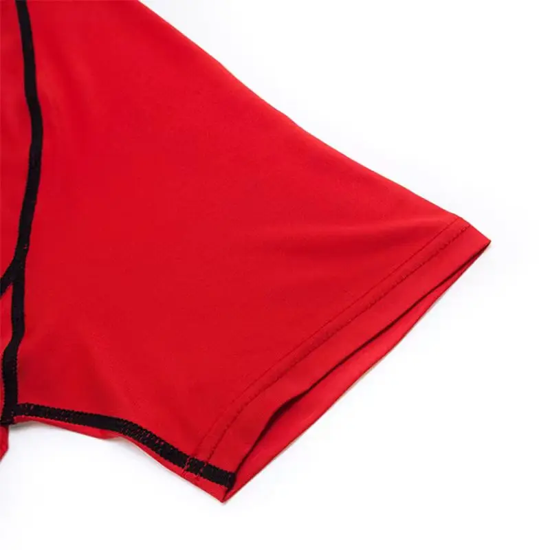 Eenvoudige vrije tijd schoon heren gecomprimeerd, sport-fitnesskleding - sneldrogend strak dubbellaags shorts met korte mouwen zomerset