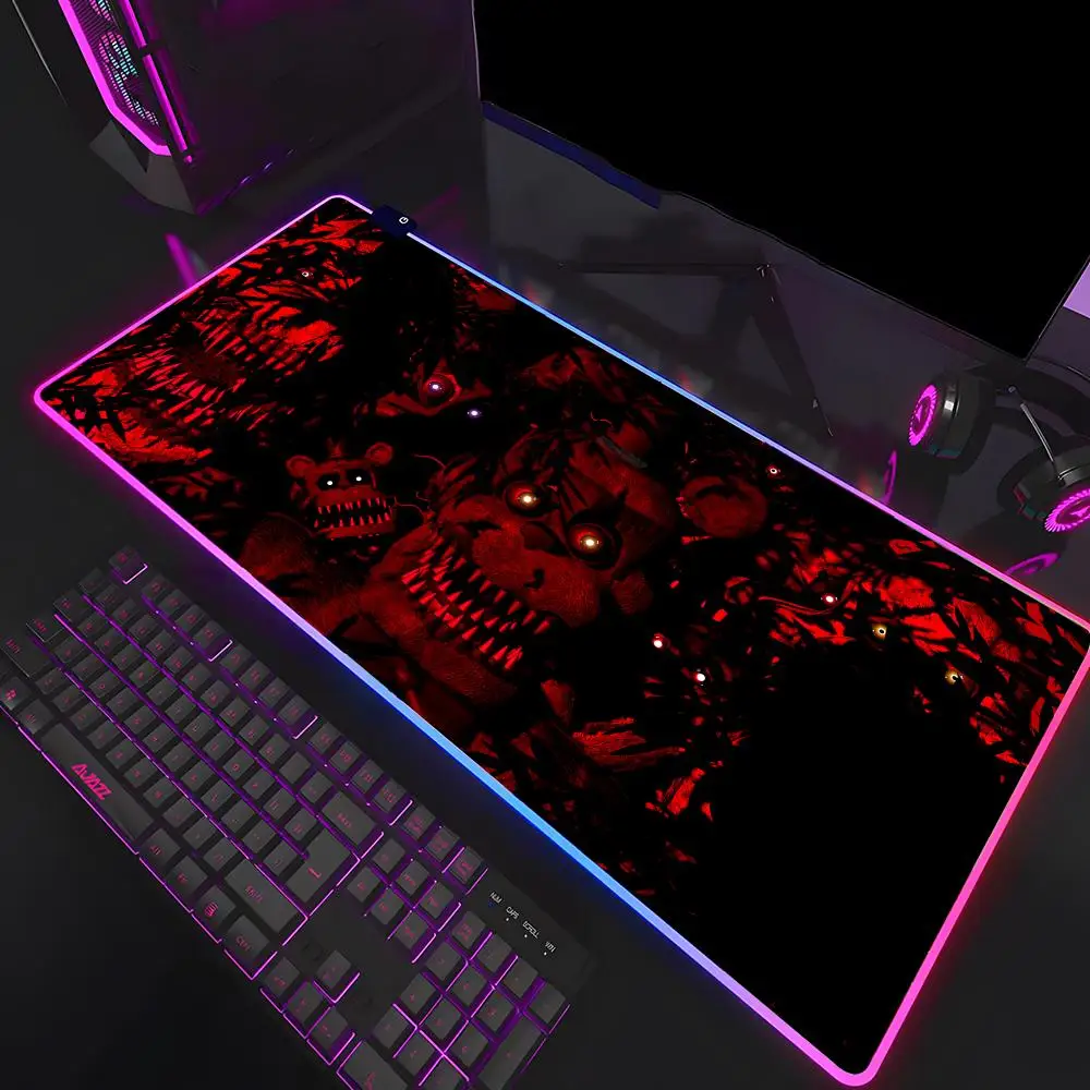 Fnaf Five Nights At Freddys Mouse Pad Mousepad HD Printing Computer Gamers Locking Edge Non-slip RGB Mouse Pad XXL90x40cm Keyboa