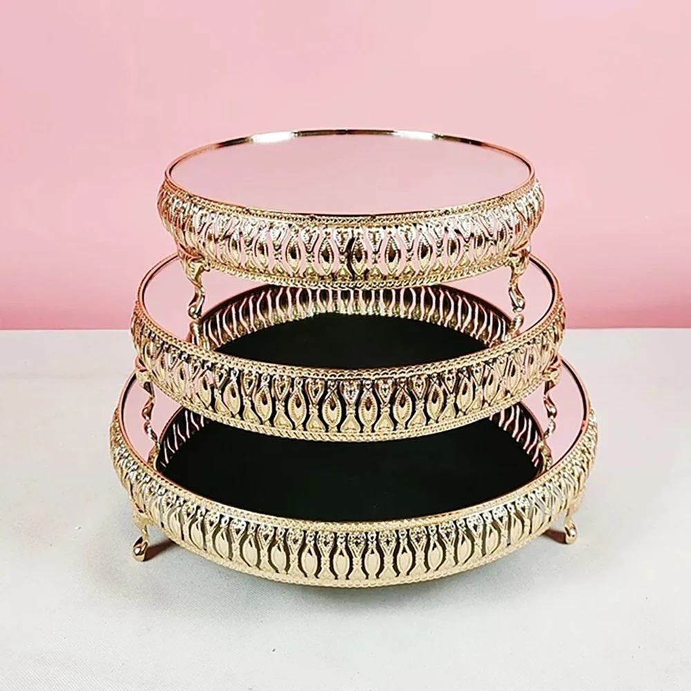 

Gold Crystal Metal Wedding Cake Stand Modern Cake Stands Plate Rack Set Festival Party Display Tray Cake Stand Holder L