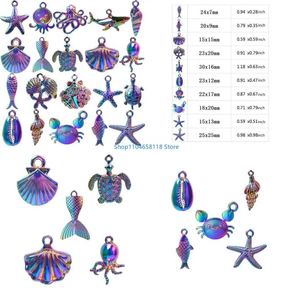 

Marine Organism Pendants DIY Necklace Bracelet Earrings Setting Pendant