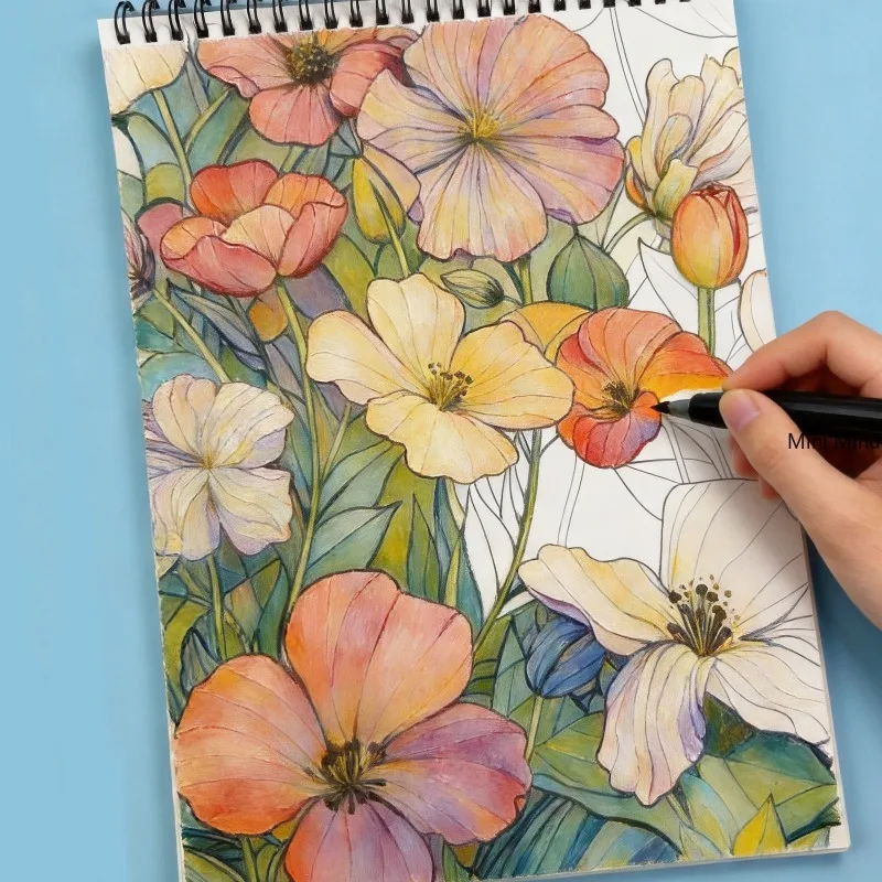 A Garden Flower Copying Picture Book, Containing Various Flower Themes/garden Landscape Themes, Calm Stress Relief Graffiti Book
