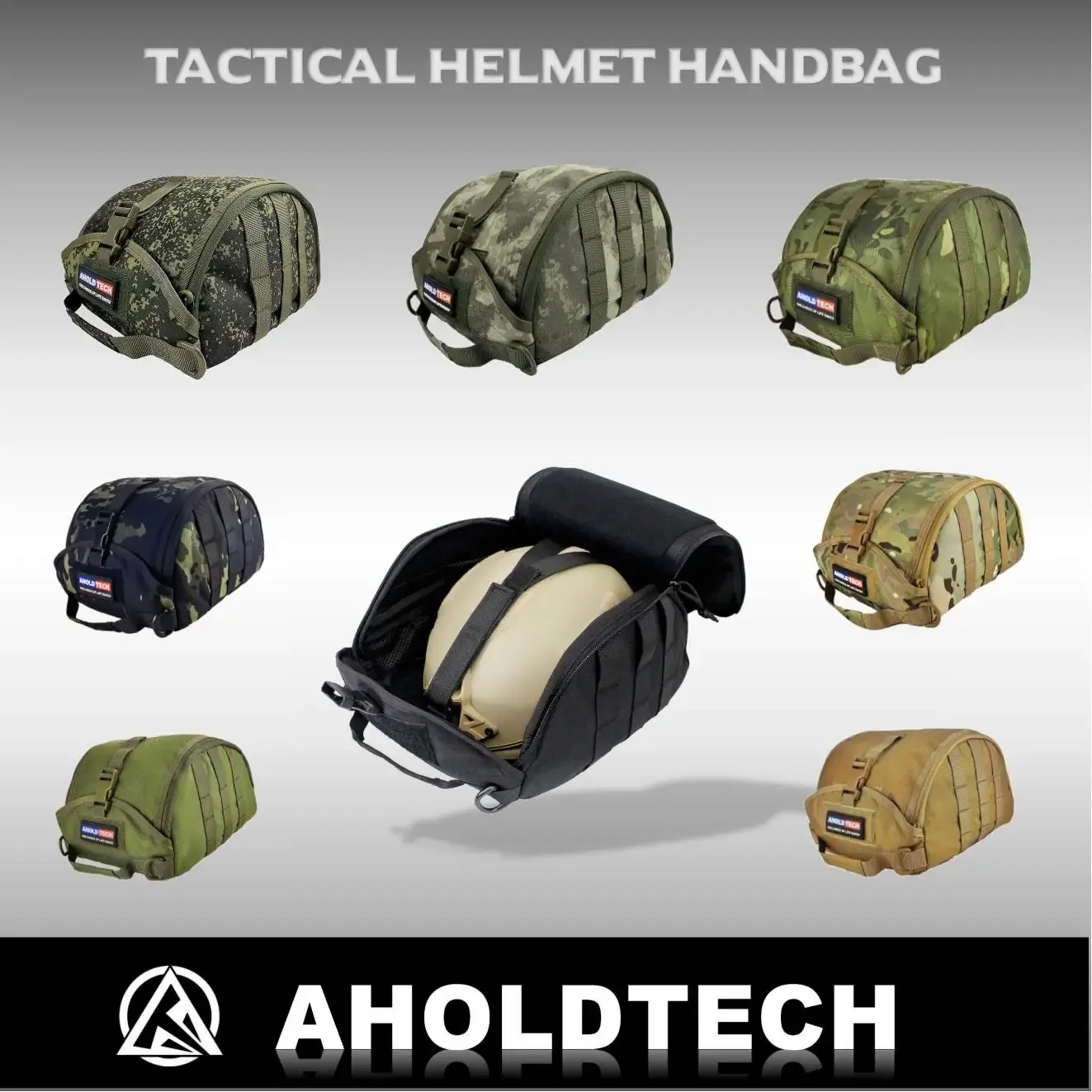 aholdtech genuine tactical capacete bolsa de armazenamento adequado para o transporte de airsoft balistico a prova de balas rapido mich wendy capacete 01