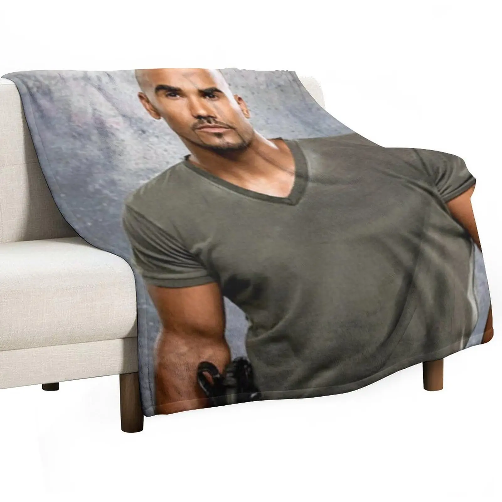

shemar moore Throw Blanket Decorative Sofas Plaid on the sofa Hairy Summer Beddings Blankets