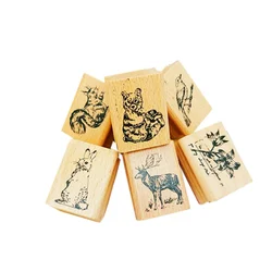 1Pcs/lot Diy Diary/Album Cute Animal Wooden Lovely Pattern Rubber Clear Stamps Writing Hand Make ART For Scrapbooking Gift