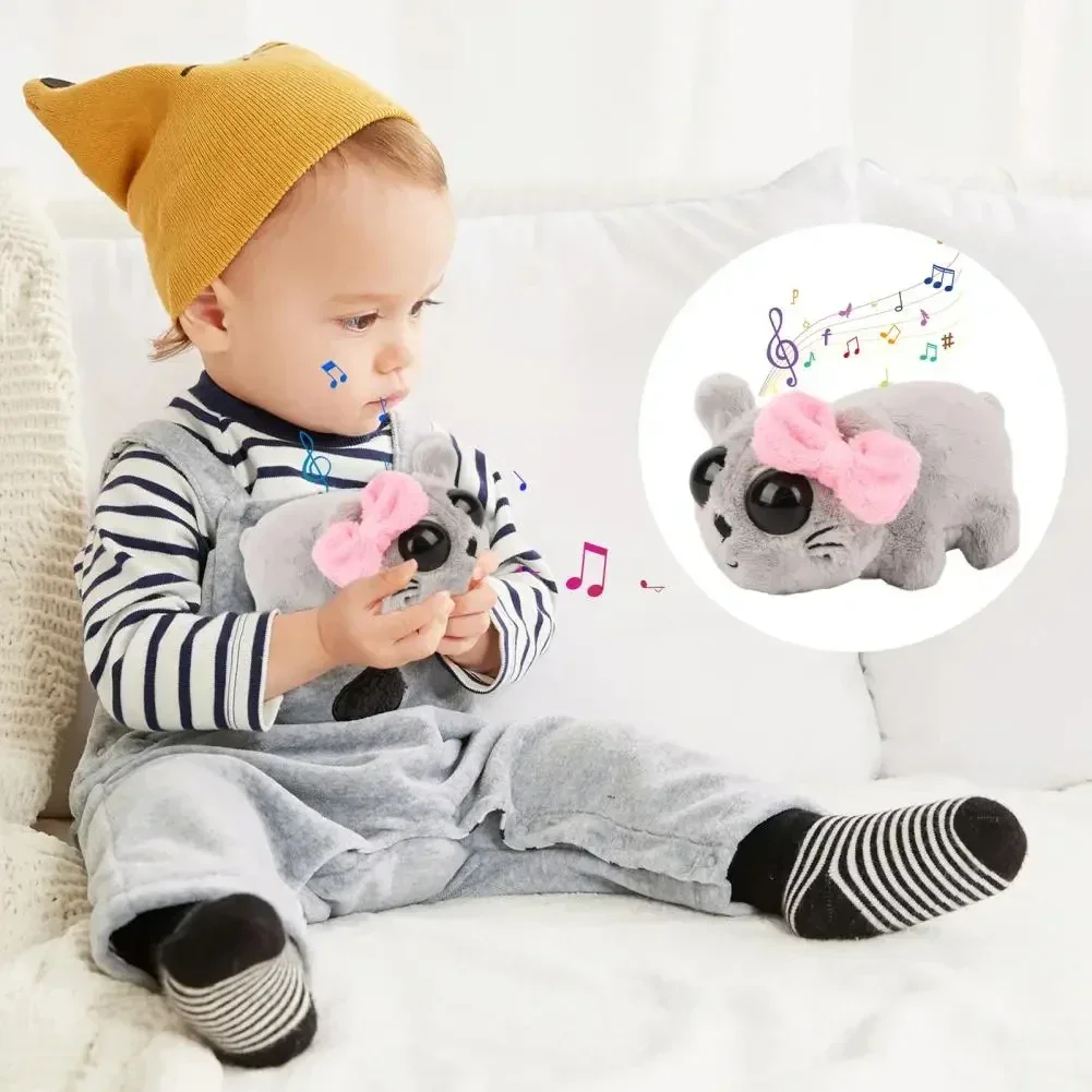 Kawaii triste criceto musicale peluche morbido peluche simpatico criceto bambole di peluche per bambini bambini regalo di compleanno di natale