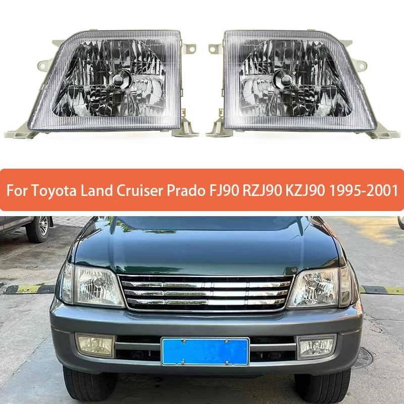 2Pcs left Right Headlight For Toyota Land Cruiser Prado FJ90 RZJ90 KZJ90 1995 1996 1997 1998 1999 2000 2001