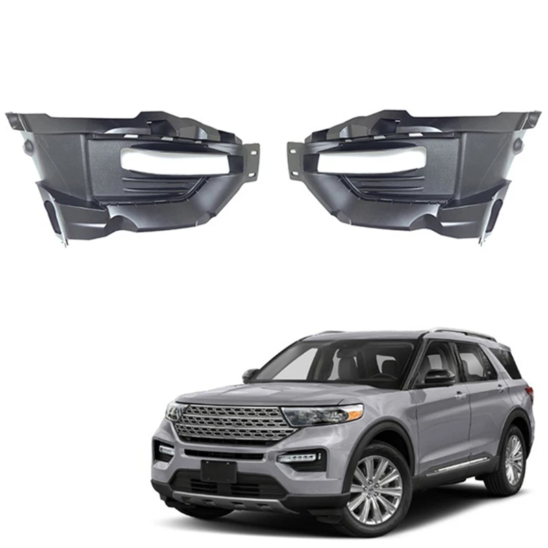 

Car Front Bumper Fog Light Cover Bezel Fog Lamp Grille With Hole Replacement For Ford Explorer 2021 2022