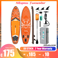 FunWater Inflatable Paddleboard Stand Up Paddleboard 350 x 90 x 15 cm Water Sports Complete Inflatable Paddleboard Accessories