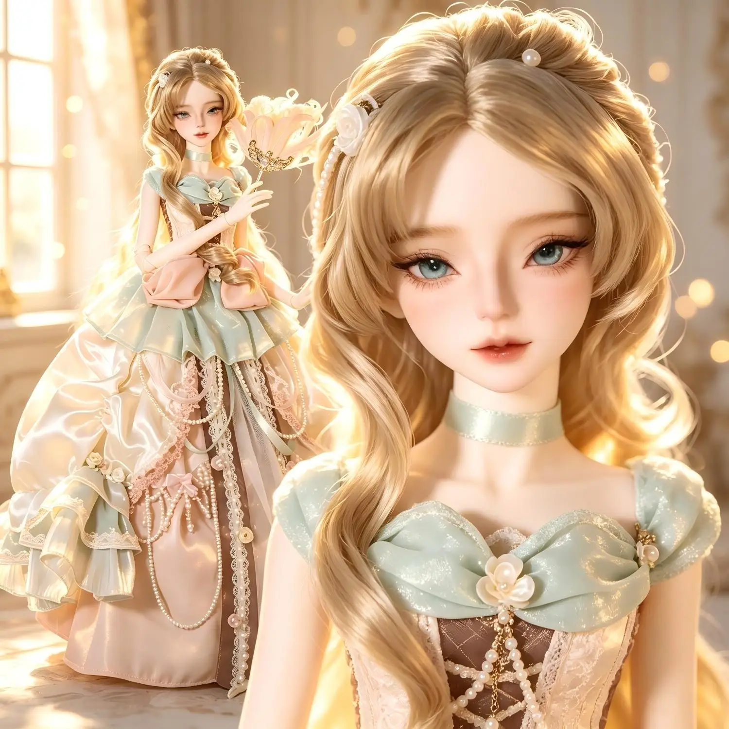 BJD 1/4 Cleo C Fullset Blond in Rococo Royal Court Style FC Resin Ball Jointed Doll Petticoat & Accessories ShugaFairy Toy Gift