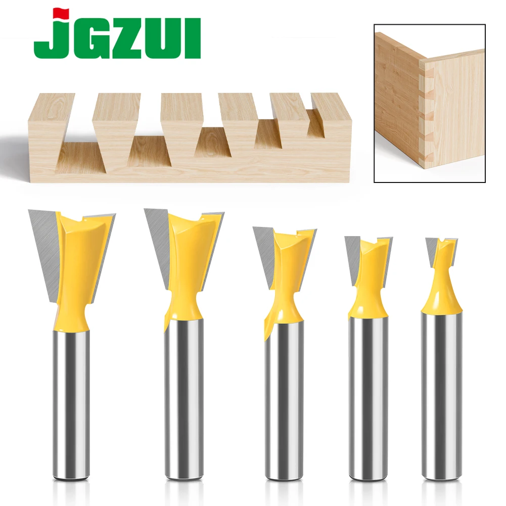 1pc 8mm 12mm Shank Dovetail Joint Router Bits Set 14 Degree Woodworking Engraving Bit Milling Cutter For Wood