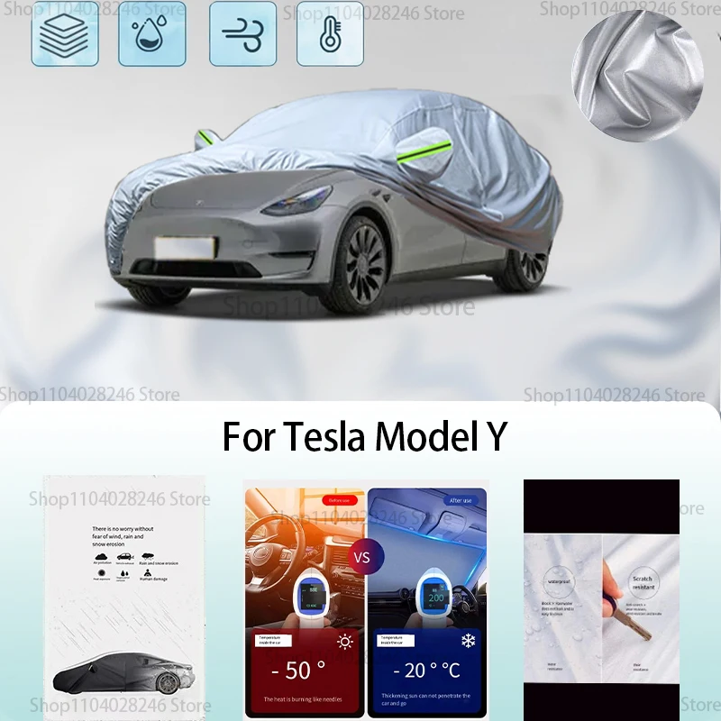 For Tesla Model Y Car clothing sun protection snow prevention antifreeze car protective cover auto cover