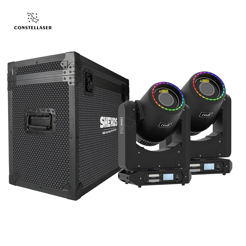 CONSTELLASE Flight Case 12W Moving Head 25KPPS RGB Multiple Pattern Effects for Large-scale Performances Outdoor Cultural