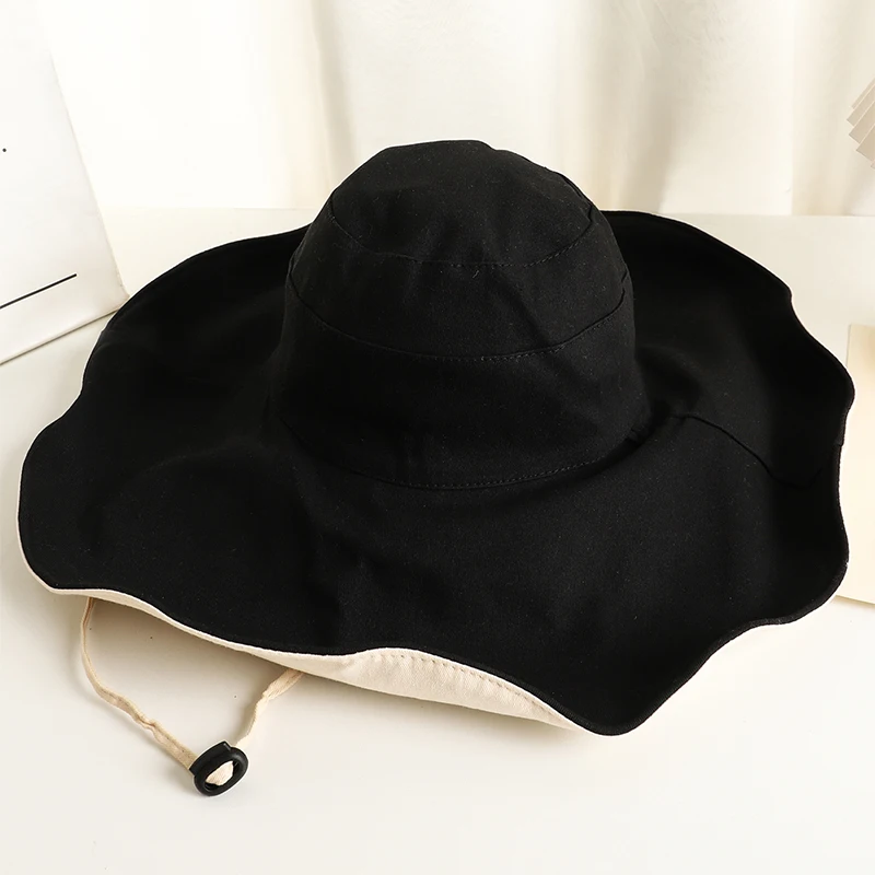 

Reversible Solid Color Basin Hat Women's Rain Caps Waterproof Rain Wide Brim Bucket Hat Rain Cap Travel Wild Fisherman Hats