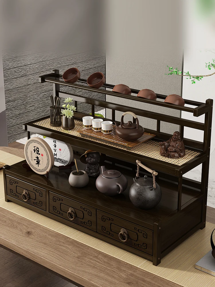 

Kung Fu tea cup storage rack Yixing clay teapot display rack tea set teapot display rack