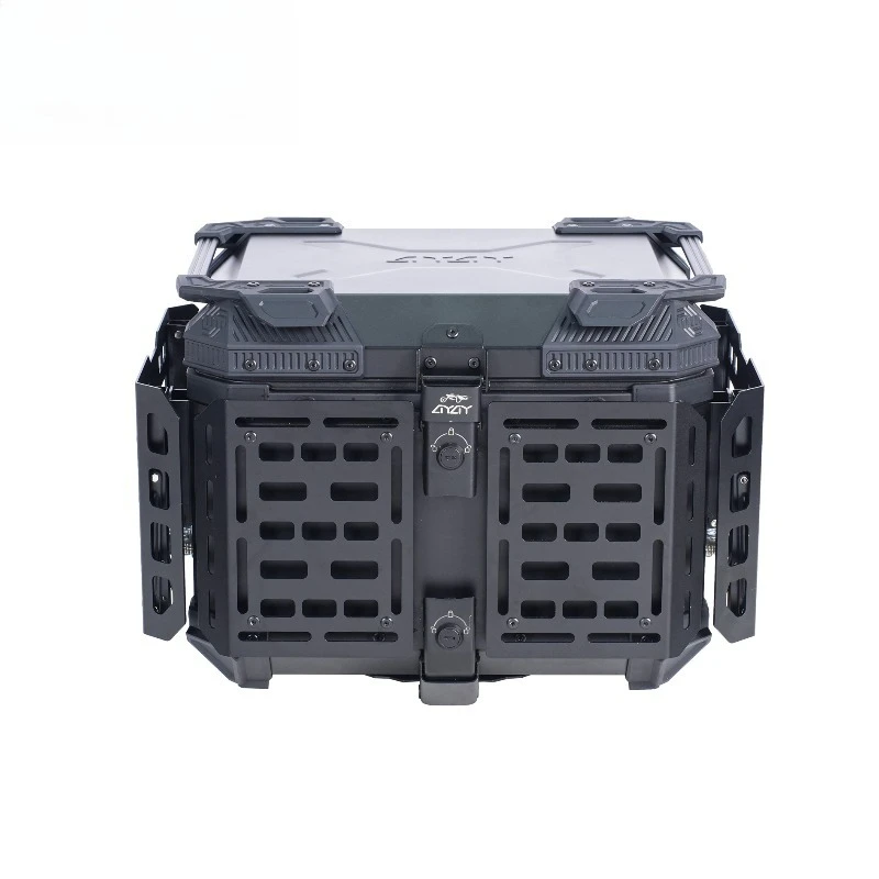 55L aluminum alloy mecha motorcycle trunk multi-functional foldable trunk