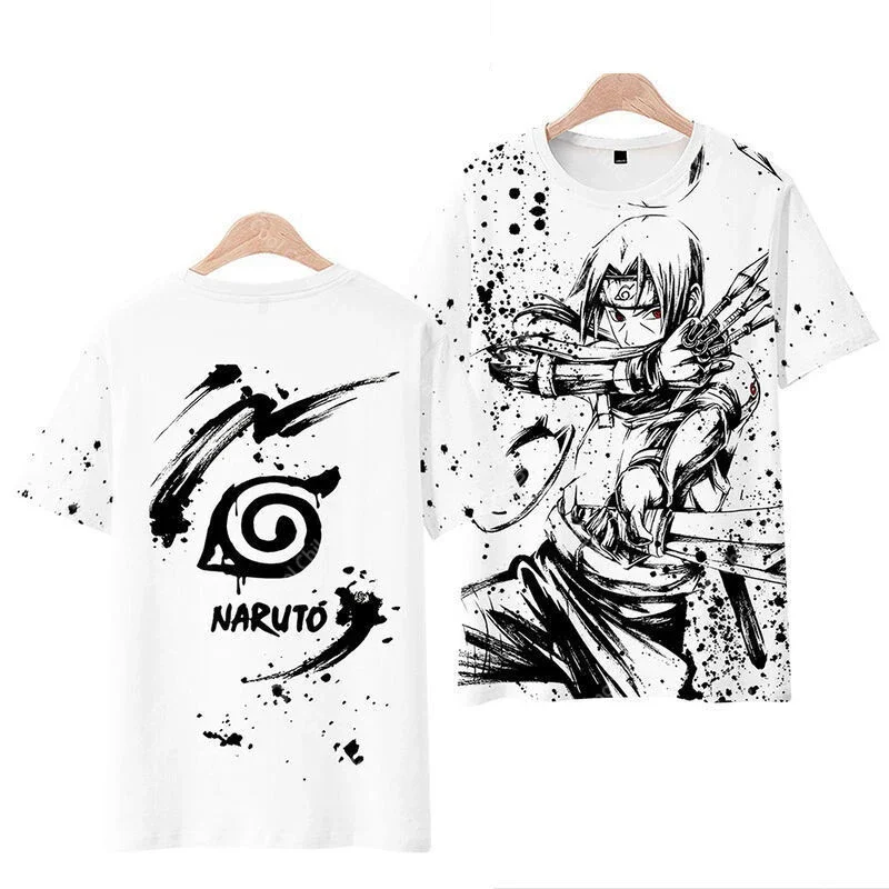 Naruto Summer Boys Girls Short Sleeve Clothing For Printing Tee Cute Casual Fashion Parent Child Clothing Short Sleeve T-shirt