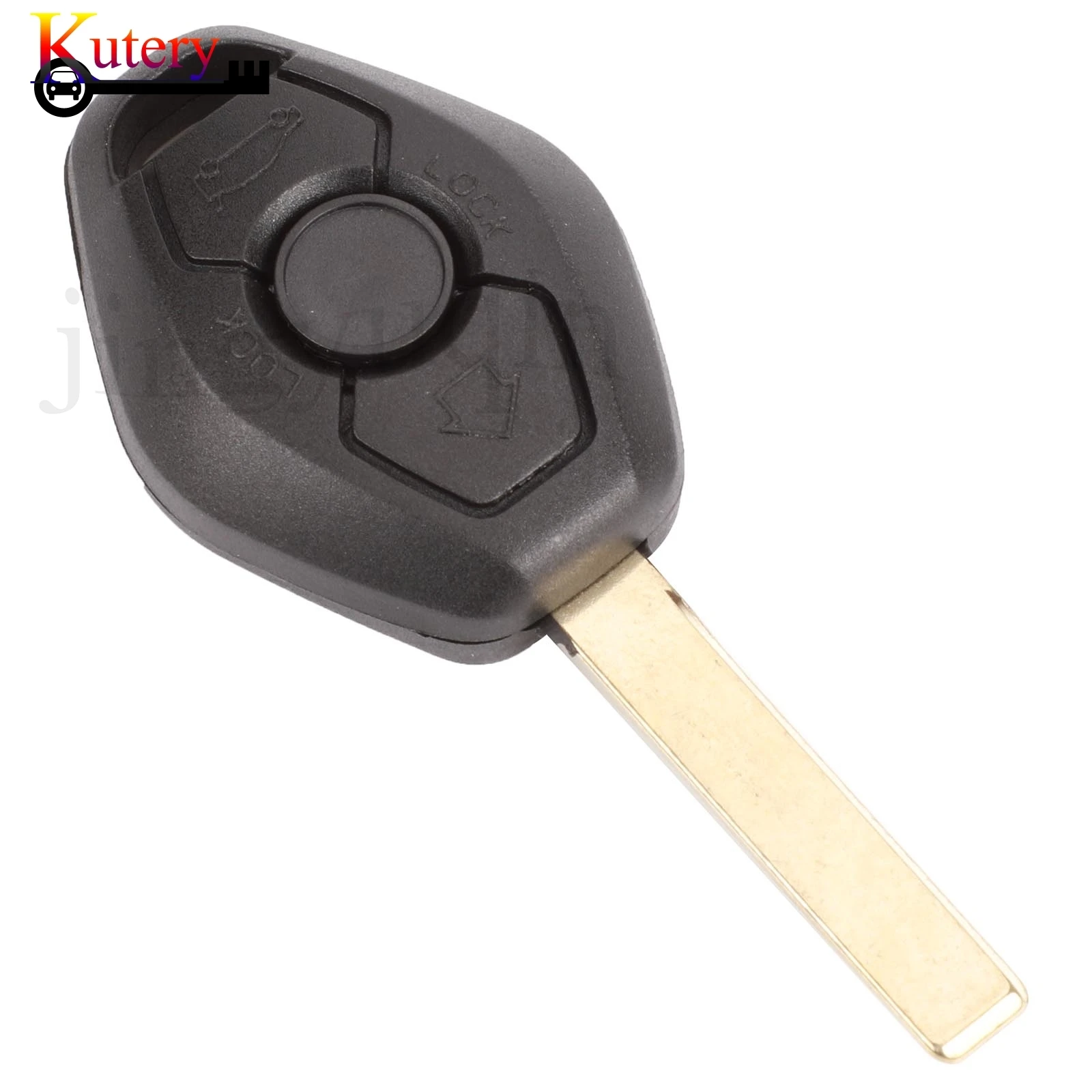 jingyuqin Remote Car Key Shell For BMW EWS 1/3/5/7 Series X3 X5 Z3 Z4 3Buttons With Uncut HU58 HU92 Blade Replacement Key Case