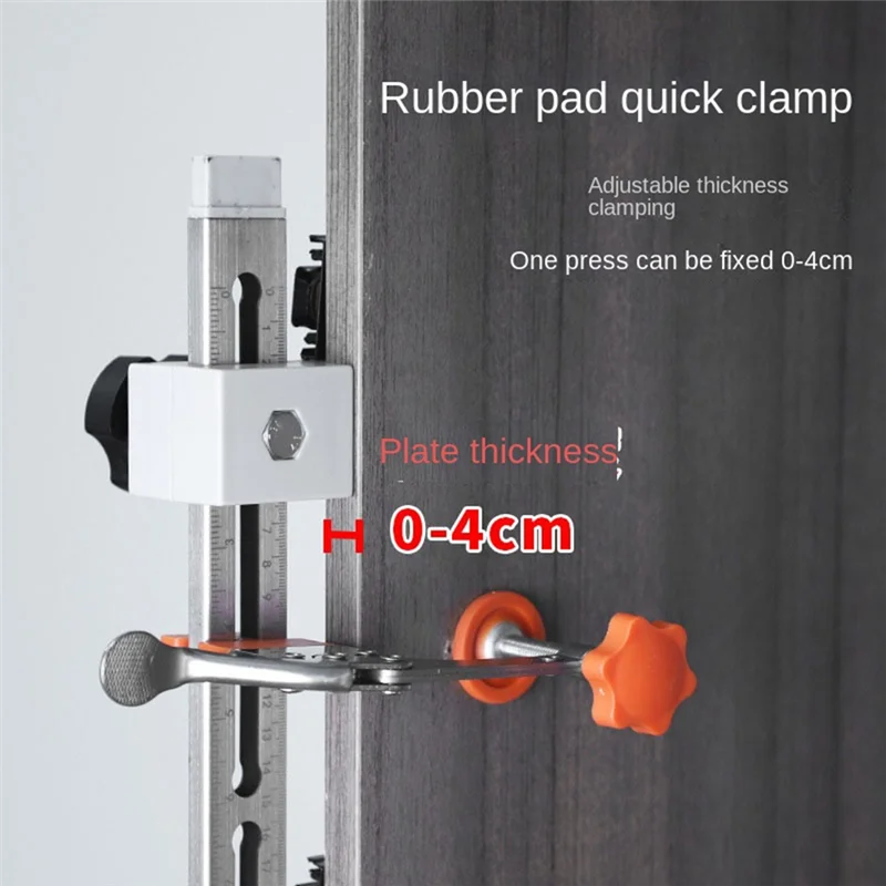

A03F-Engraved Dual Scale Markings 1Pc Drawer Slide Clamp Multifunctional Woodworking Tools With Wrench Clamp And Magnetic Arm