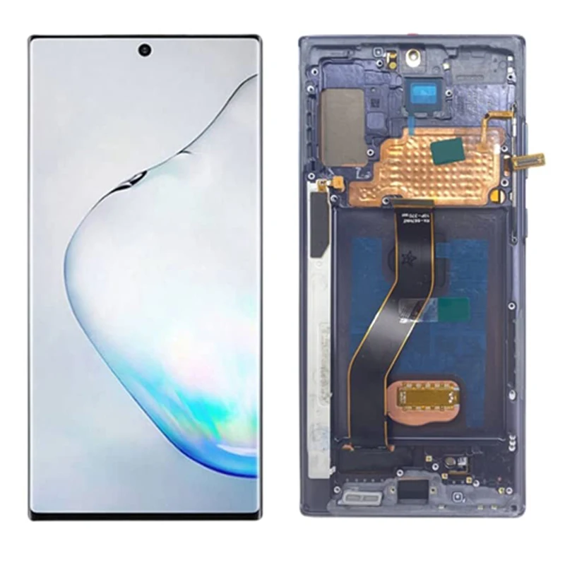 Super AMOLED Display for Samsung Note 10 Plus, 4G, 5G, Touch Screen Note10 + N975F, N976F, LCD Support S Pen, Fingerprint Work