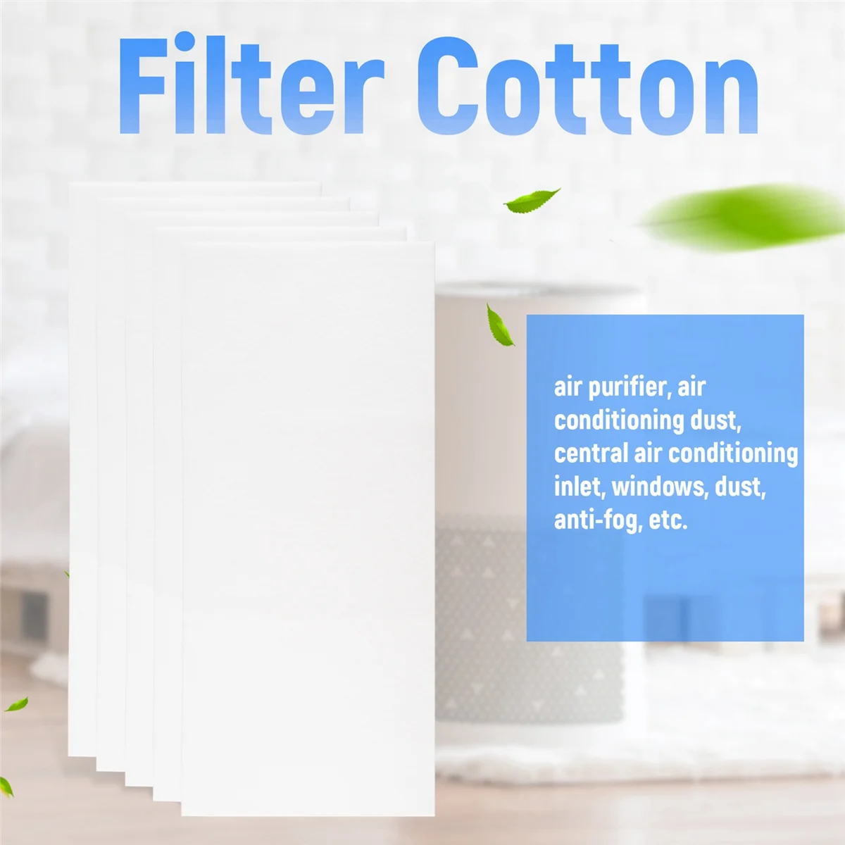 5 ชิ้น 68X30 เซนติเมตรไฟฟ้าสถิตผ้าฝ้ายสําหรับ Mi Air Purifier Pro/1/2 Universal เครื่องฟอกอากาศกรอง Hepa Filter คุณภาพ