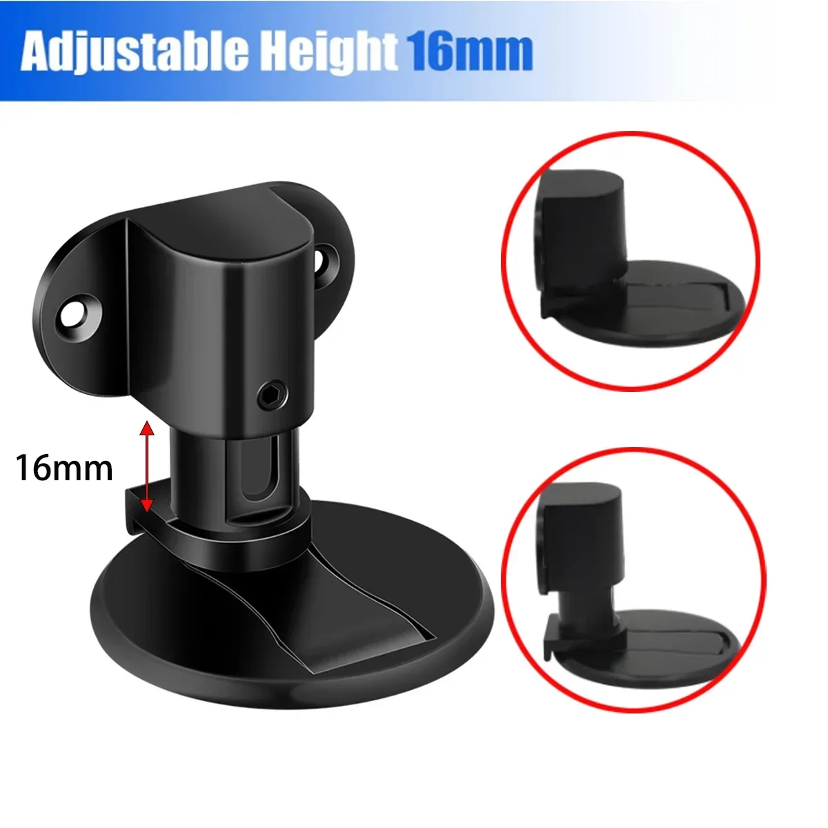 No Drill Door Suction and Collision Avoidance Device, Hidden Bathroom Door Stopper New Residential Door Stoppe