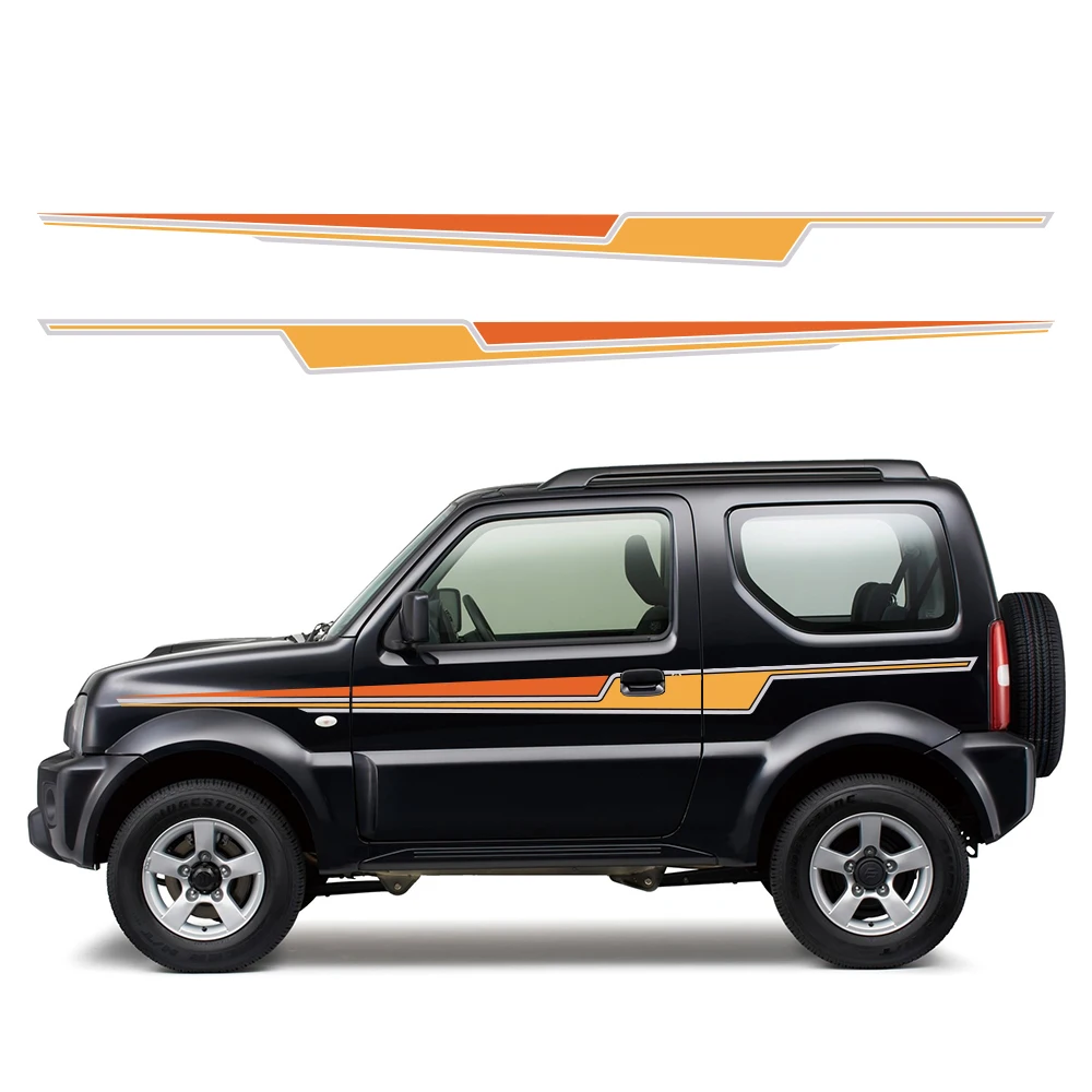 Auto Boby Stripe Decal Kit For SUZUKI JIMNY JB64W JB74W Car Door Side Stickers Car Waterproof Vinyl Film Car Accessories