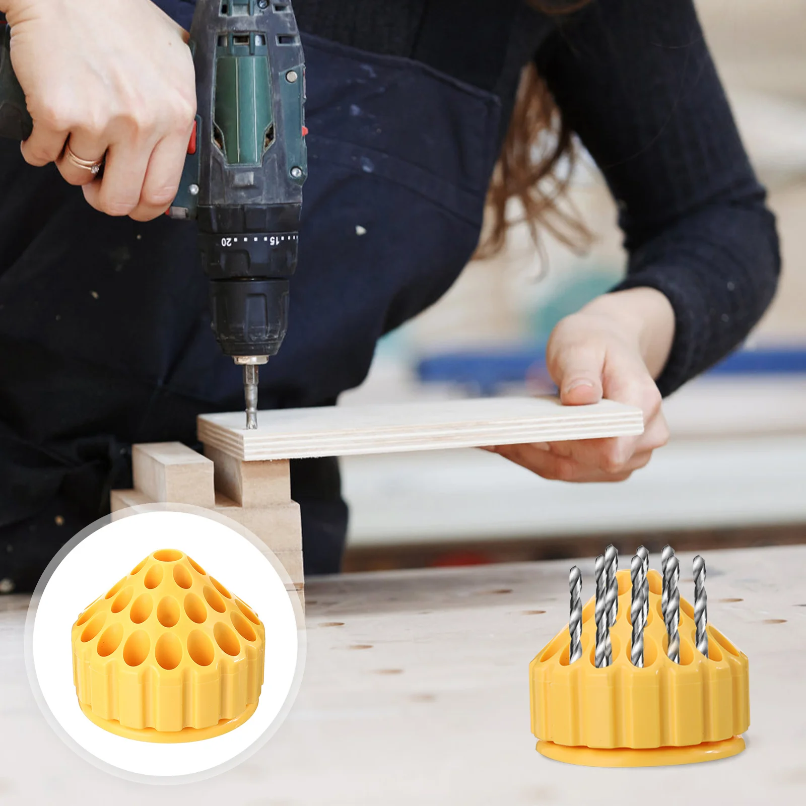 

Grinding Drill Bit Storage Box Shape Grinder Bits Organizer Case Holder Tool Man