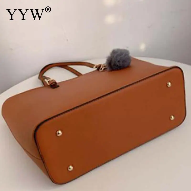 Large Capacity Women Tote Bag with Small Wallet Purse Soft PU Leather Single Shoulder Handbag Elegant Lady Messenger Storage Bag