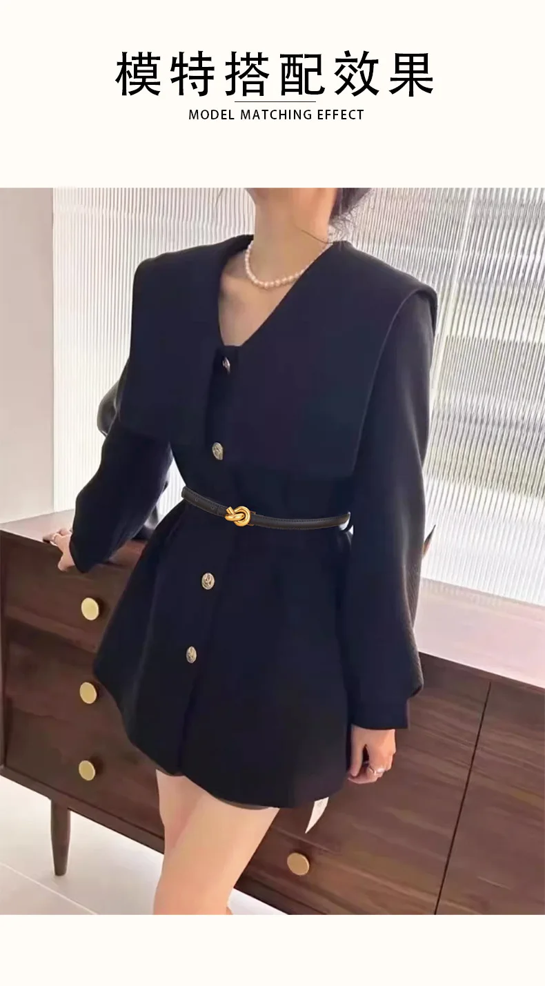 Neuer Damen-Ledergürtel; Modischer, schlichter Rindsledergürtel; Vielseitiger High-End-Gürtel; Dünner Taillengürtel für Frauen – Detail 3