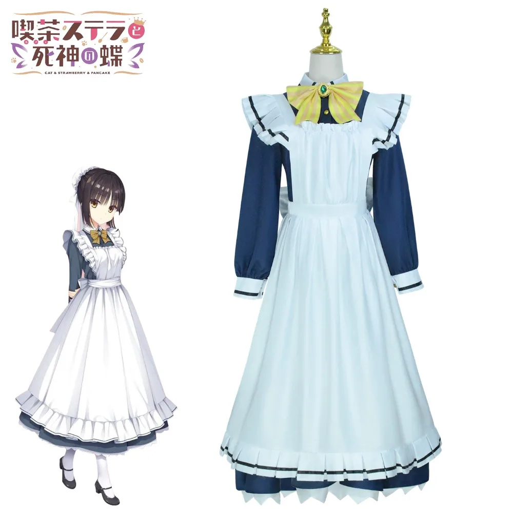 

Shinigami No Chou Princess Maid Cosplay Costume Full Set Women Cute Anime Maid Outfit Halloween Carnival Comic Con Party Wear
