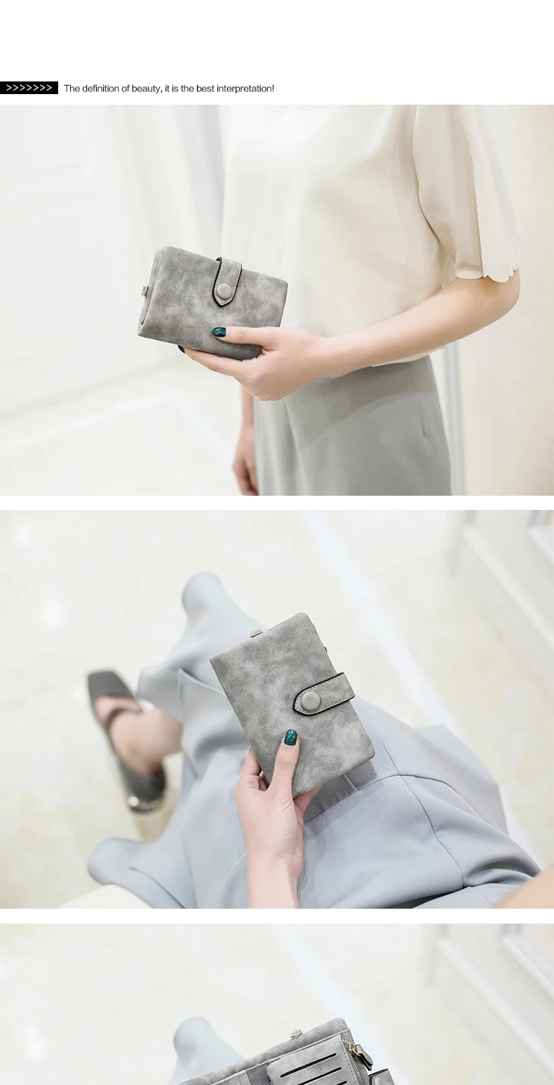 MIYIN 2024 Neue Brieftasche frauen Kurze Koreanische Nette Schnalle Doppel Rabatt Multi Karte Ändern Handtasche – Detail 12