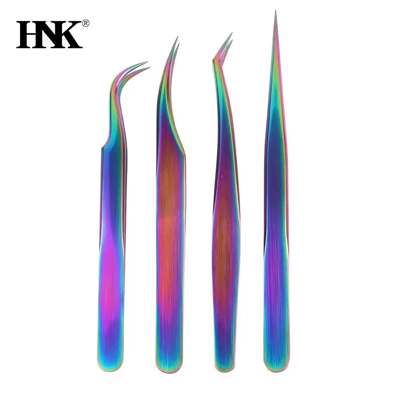 1pcs Eyelash Extension Tweezers Manicure Picking Rhinestone Sticker Dried Flowers Chameleon Makeup Tweezer Tools