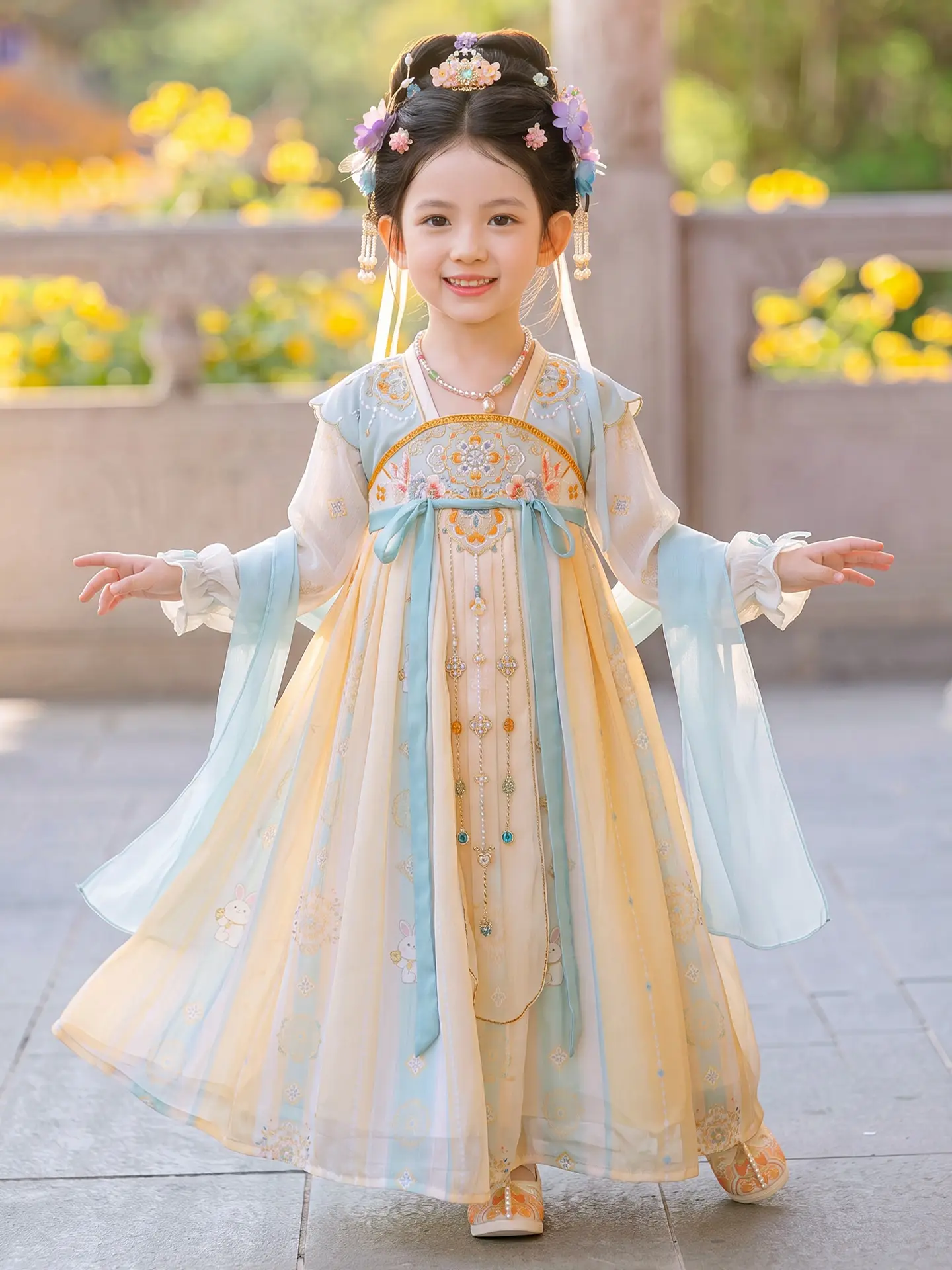 robe-elegante-de-princesse-chinoise-ancienne-pour-filles-nouvelle-arrivee-d'automne-robe-hanfu-de-conte-de-fees-pour-filles-manches-longues-tenue-traditionnelle-pour-enfants