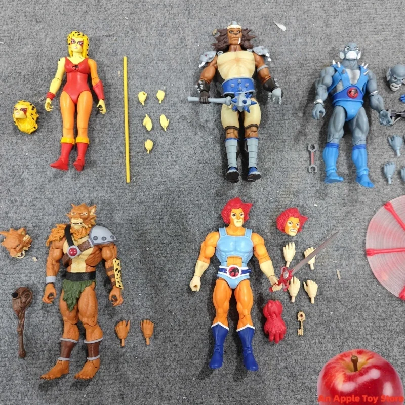 

SUPER7 TCW6 1/12 Thunderbolt Cat 6 Lion Cat Devil King Leopard Female Munchian Retro Style Full Set 6inch Action Figures Model