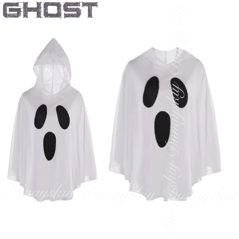 2025 هالوين شبح كيب عطلة حفلة تأثيري الساحرة مرحلة الأداء مع إصدارات الأطفال الكبار تأثيري بدلة كاملة #2