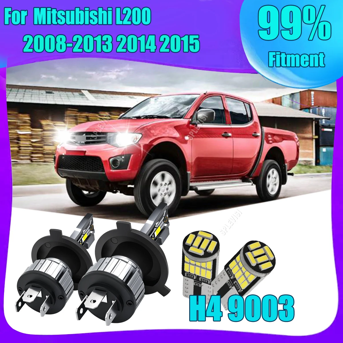 

75W 7500LM Bright White Car Headlight Enhanced Nighttime Visibilty & Safety For Mitsubishi L200 2008 2009 2010 2011 2012-2015