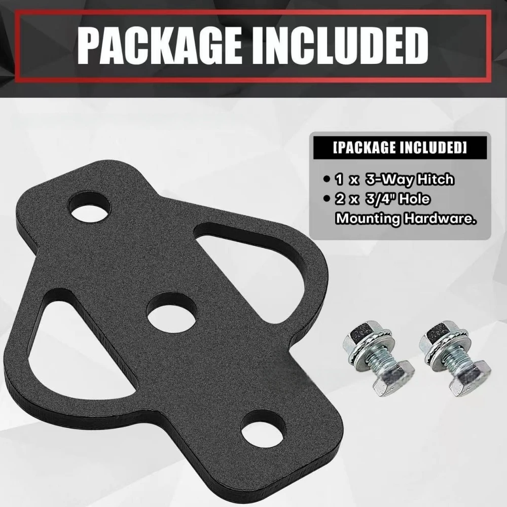 3-Way Heavy-duty Trailer Hitch Adapter fits 3/4