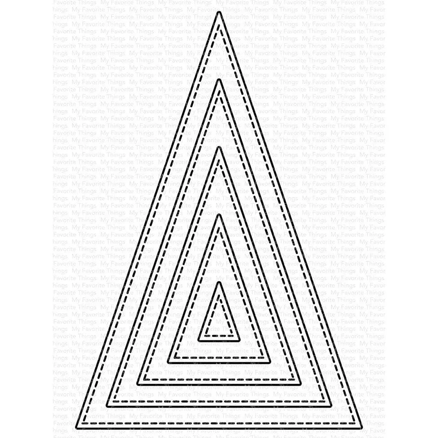 2023 AliliArts Metal Cutting Dies Stitched Tall Triangle diy Scrapbooking Photo Album Decorative Embossing PaperCard Crafts Die