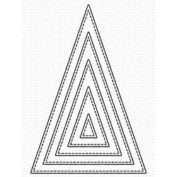 2023 AliliArts Metal Cutting Dies Stitched Tall Triangle diy Scrapbooking Photo Album Decorative Embossing PaperCard Crafts Die